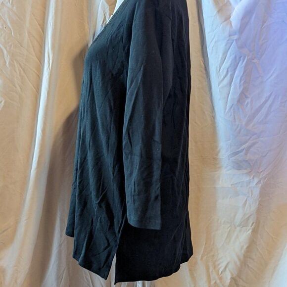 🆕NWT CAROLYN TAYLOR BLACK LONG SLEEVE TUNIC - Picture 7 of 12